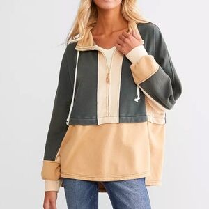 BKE Color Block Quarter Zip Pullover